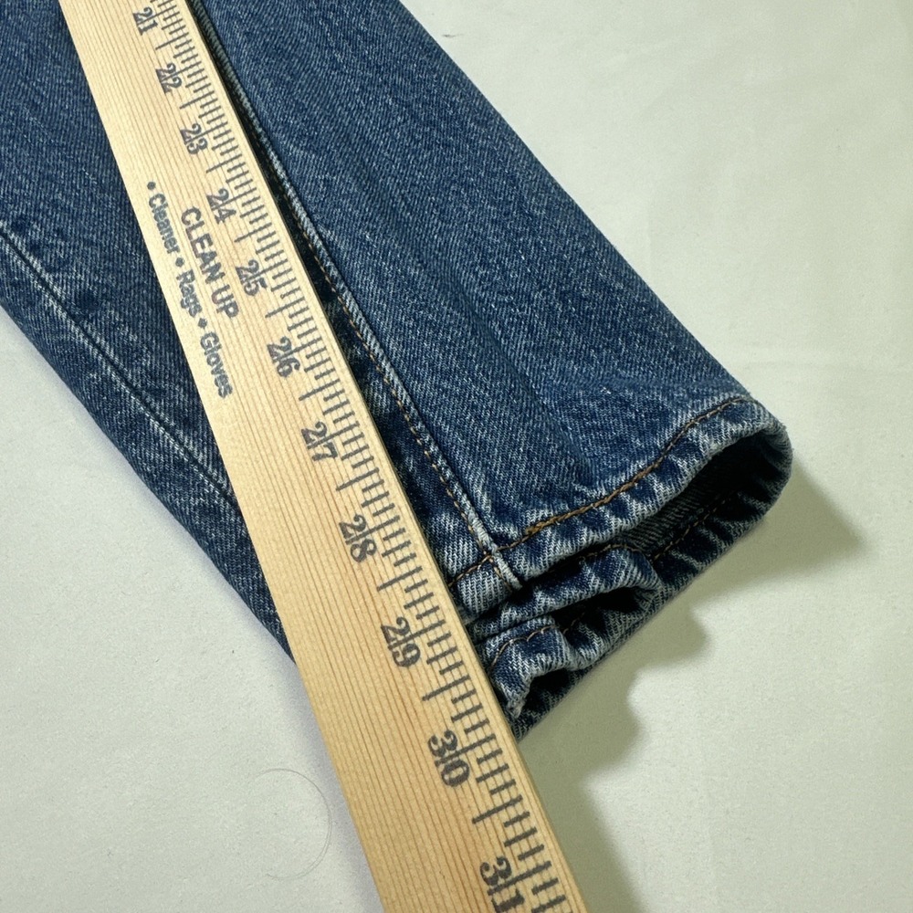 Levis 501 Jeans Mens 34x30 Blue Straight Button Fly Medium Wash Denim a - Picture 9 of 11